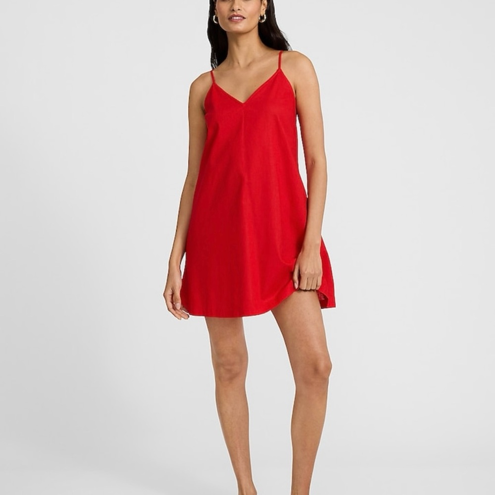 EXPRESS V-neck Sleeveless Mini Shift Dress